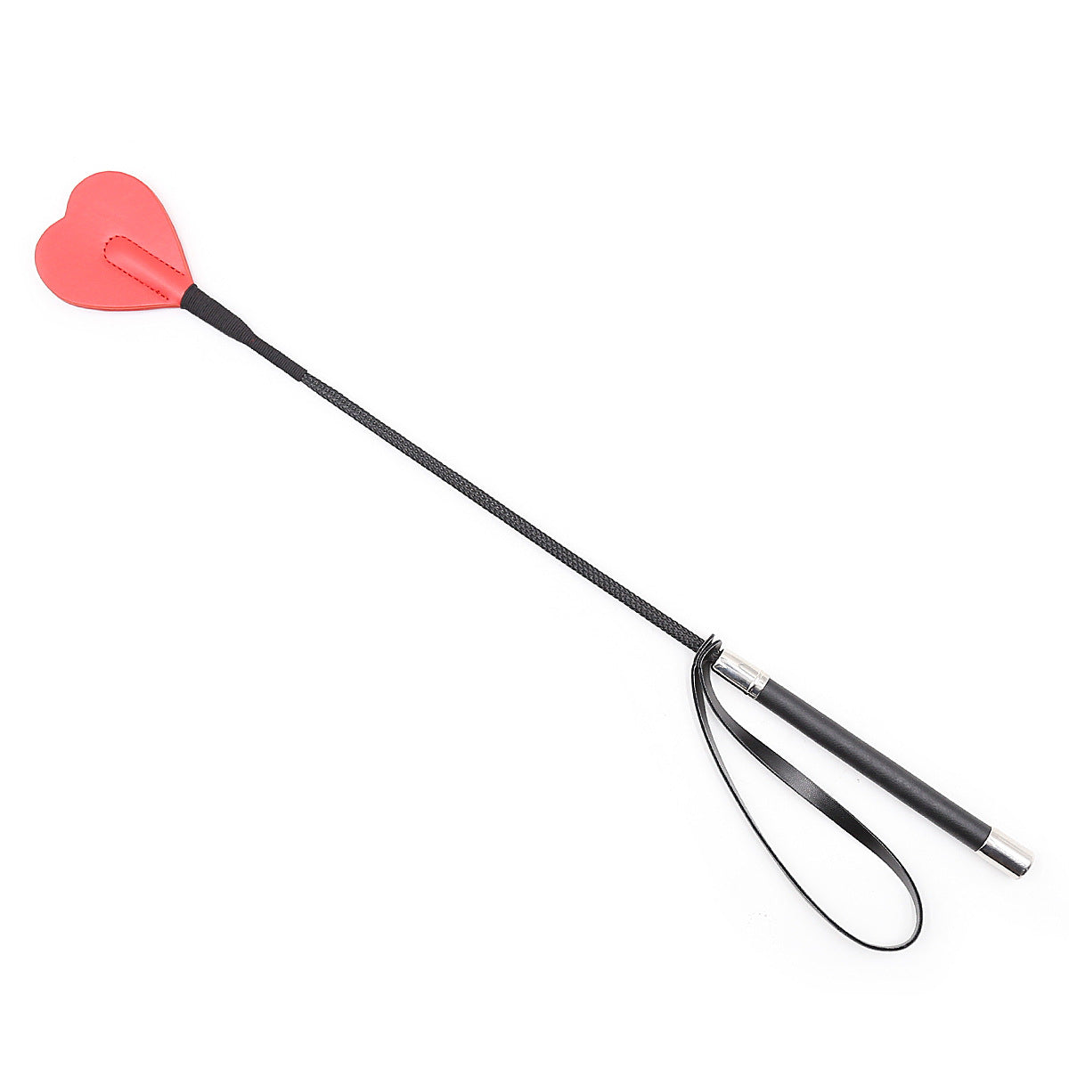 Love Struck Leather Crop – Heart-Shape Tip Whip for Roleplay