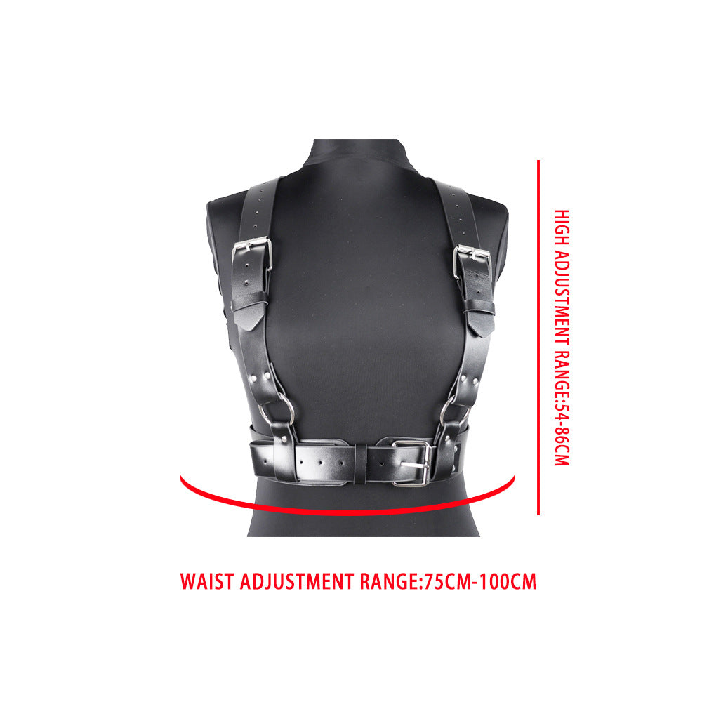 Leather Body Harness Set – Adjustable Restraint-Inspired Accessory for Clubwear or Bedroom Play