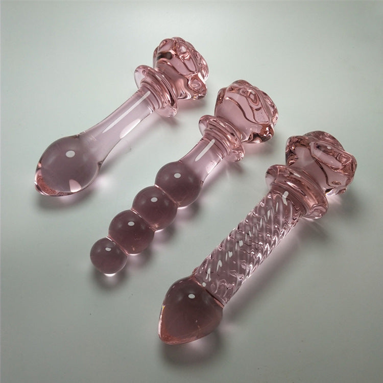 Luxury Crystal Rose Wands – Set of 3 Sensual Massage Tools