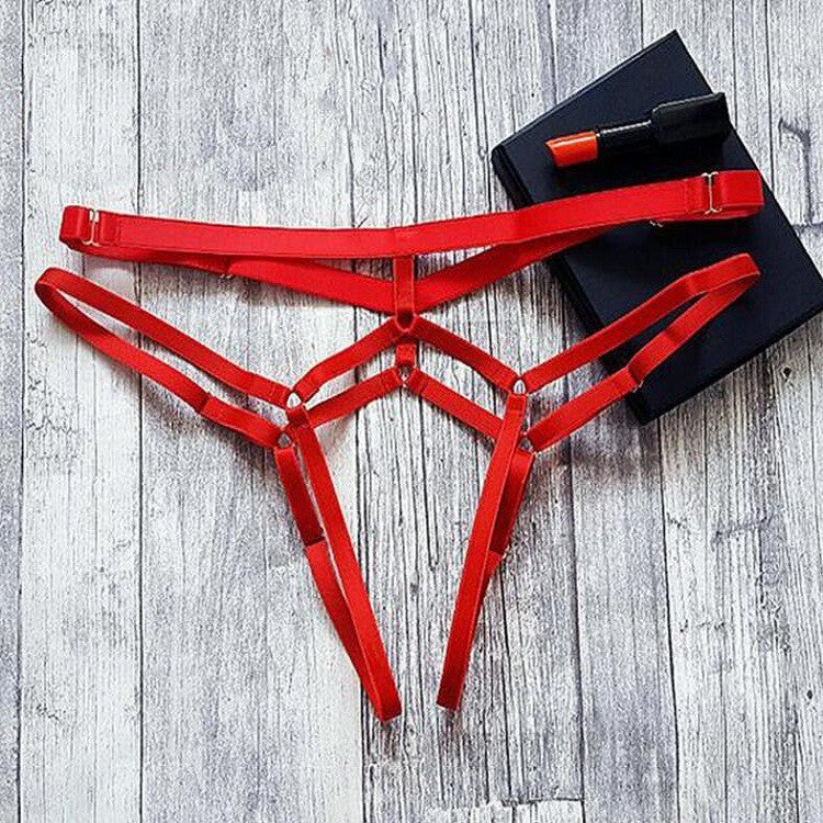 European And American Open Crotch Free Straight-in T-type Pants
