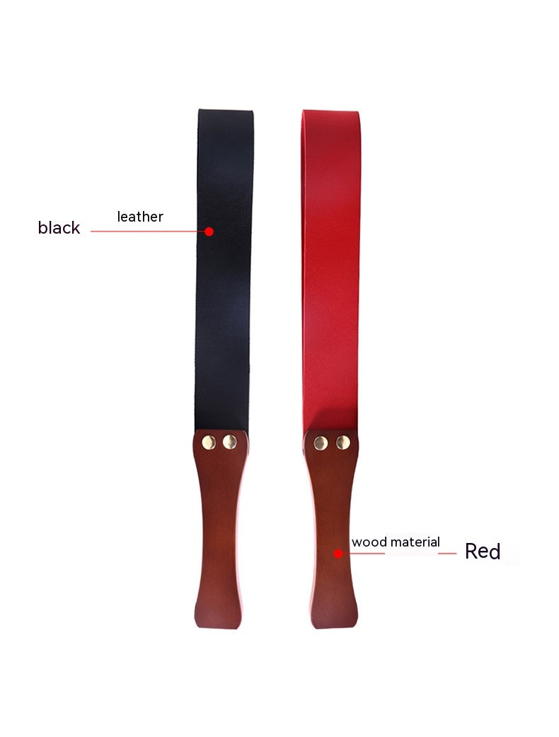 Wooden Handle Female Training Tool Butt Beating Horsewhip Rattan Racket