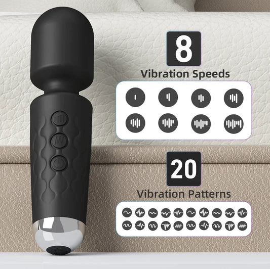 20‑Speed AV Magic Wand Vibrator – G‑Spot, Clitoral & Anal Stimulator