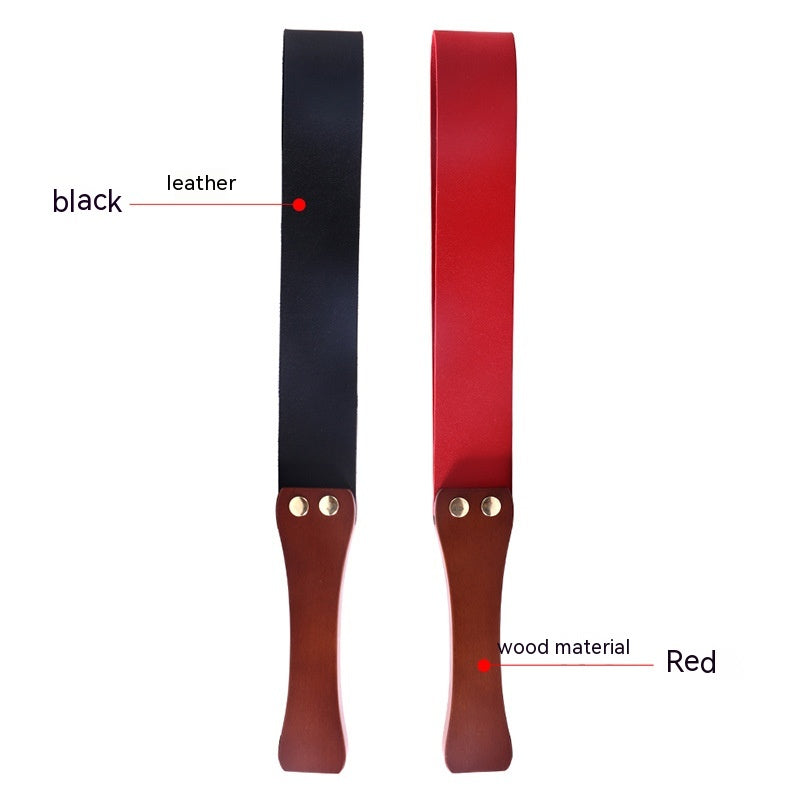 Wooden Handle Female Training Tool Butt Beating Horsewhip Rattan Racket